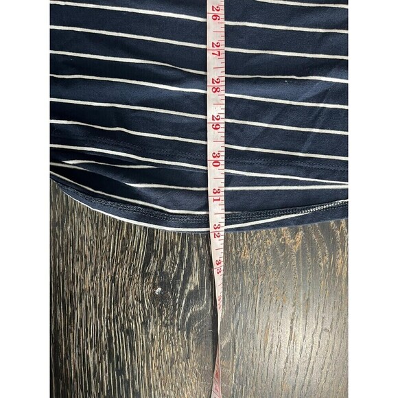 J Jill Wearever Navy White Stripe Tunic Top Large Tall - Picture 7 of 8
